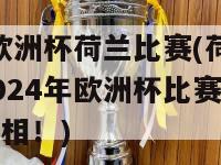 2024欧洲杯荷兰比赛(荷兰将参加2024年欧洲杯比赛，期待再次亮相！)