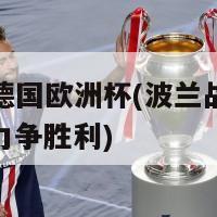 波兰对德国欧洲杯(波兰战德国欧洲杯：力争胜利)