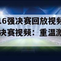 欧洲杯16强决赛回放视频(欧洲杯16强决赛视频：重温激烈对决！)